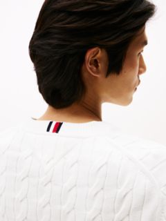 Cable Knit Crewneck Sweater — Ivory 4