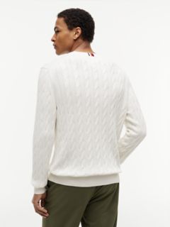 Cable Knit Crewneck Sweater — Ivory 5