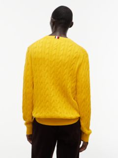Cable Knit Crewneck Sweater — Countryside Yellow 4