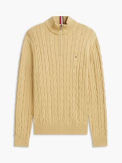 Cable Knit Quarter-Zip Sweater — Beechwood 5
