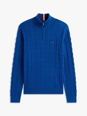 Cable Knit Quarter-Zip Sweater | Tommy Hilfiger