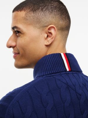 Cable Knit Quarter-Zip Sweater | Tommy Hilfiger