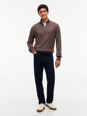Cable Knit Quarter-Zip Sweater | Tommy Hilfiger