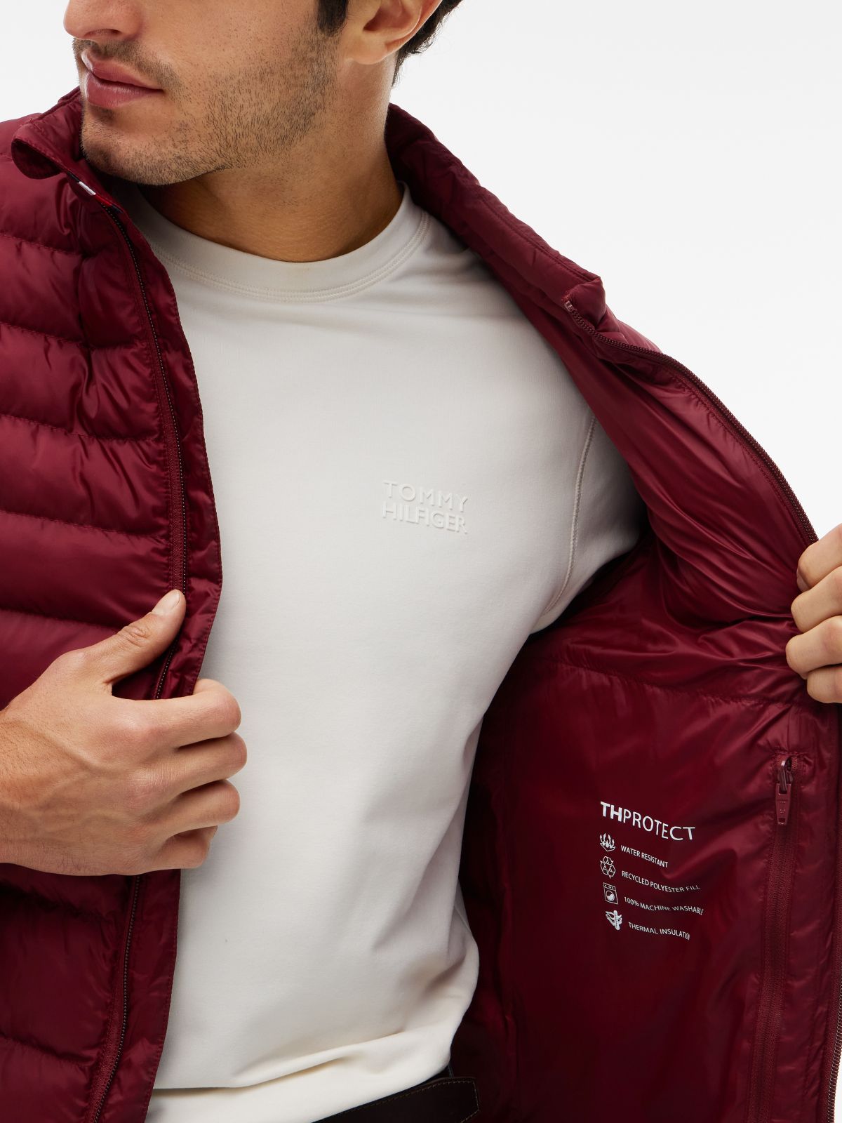 TH Performance Lightweight Packable Jacket — Burgundy