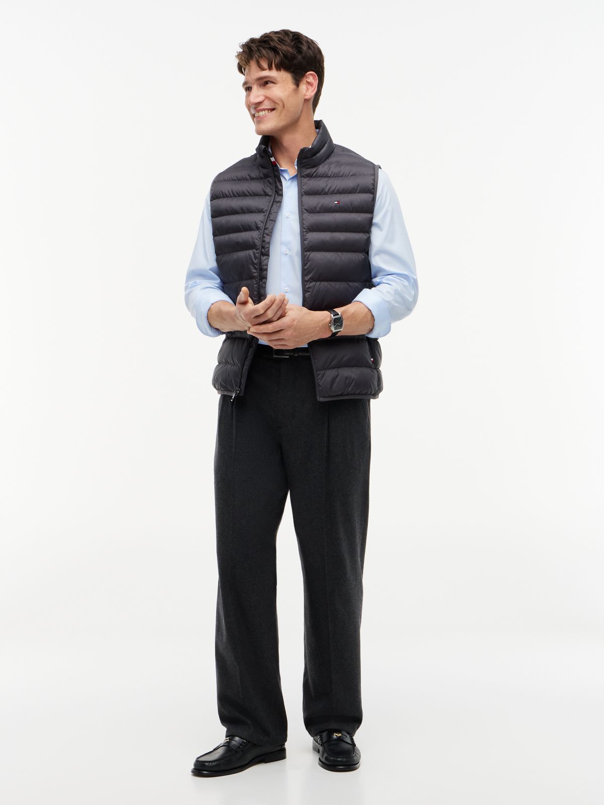 TH Performance Lightweight Packable Puffer Vest — Washed Black