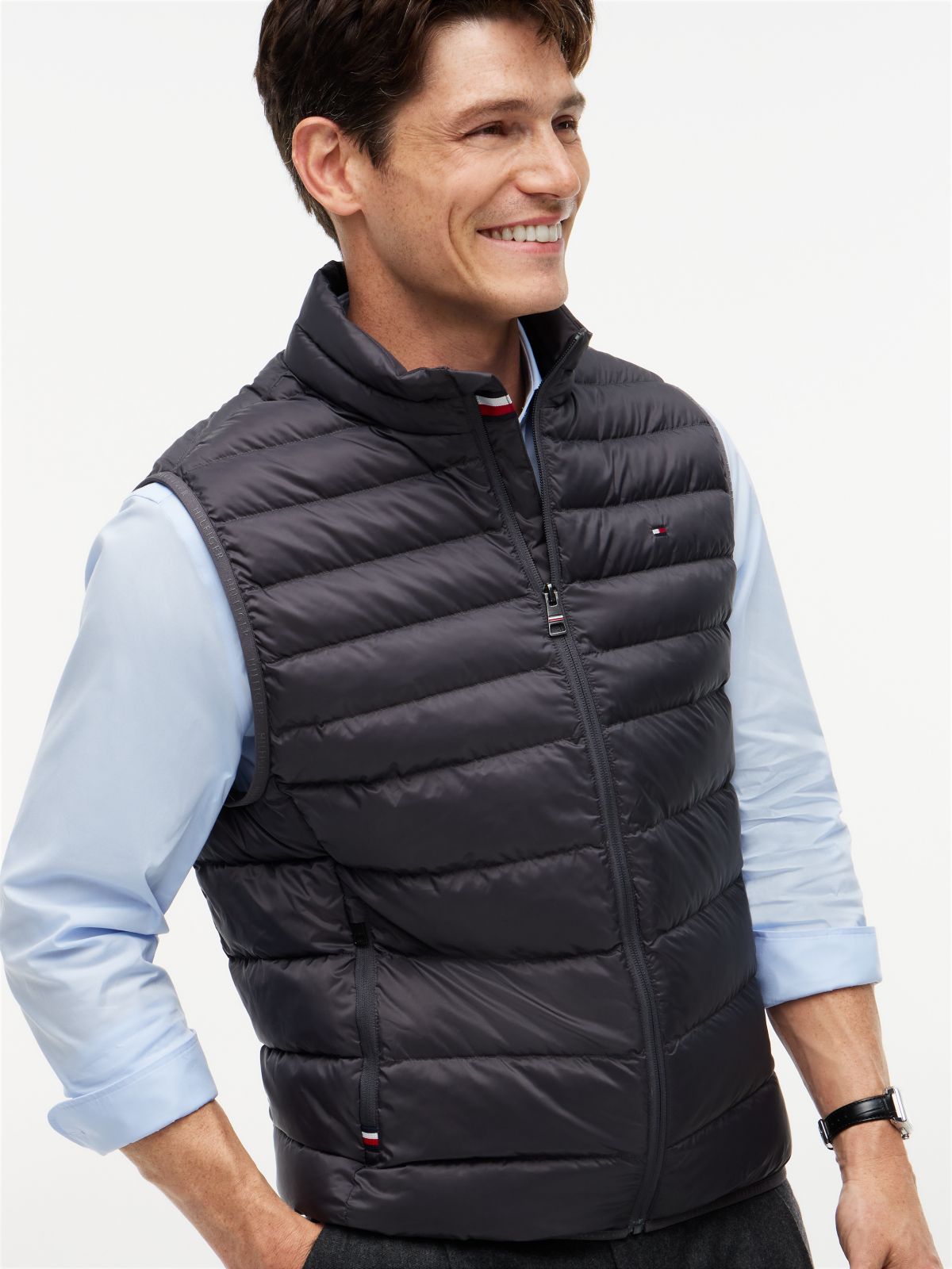 TH Performance Lightweight Packable Puffer Vest — Washed Black