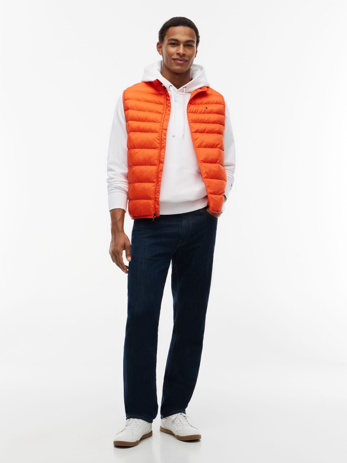 TH Performance Lightweight Packable Puffer Vest — Brilliant Orange
