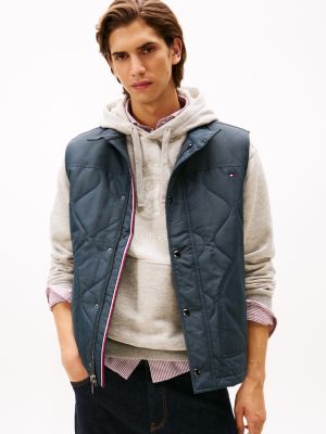 Quilted Field Vest, Military Denim
