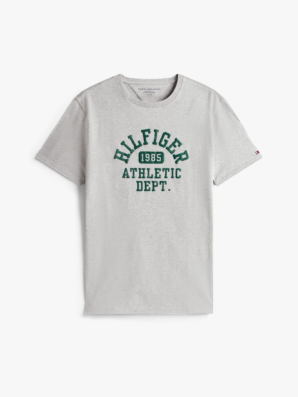Hilfiger 1985 Athletic Logo T-Shirt — Grey Heather