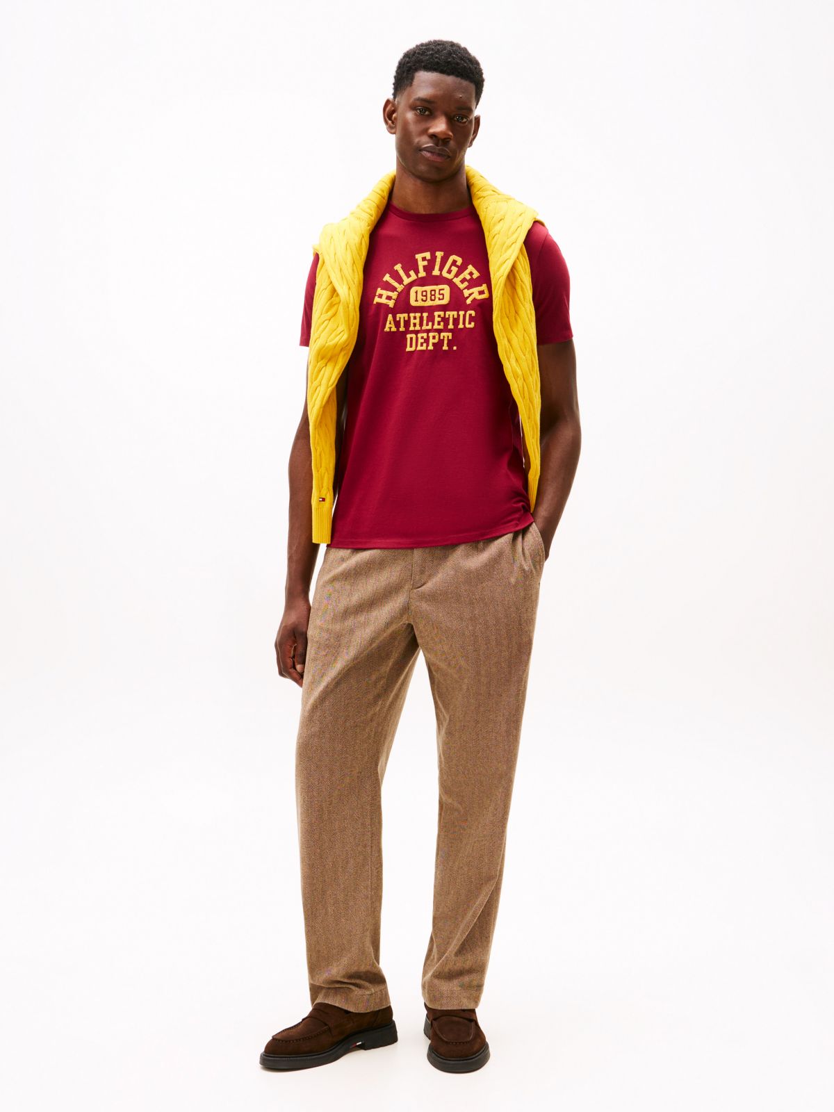 Hilfiger 1985 Athletic Logo T-Shirt — Rouge