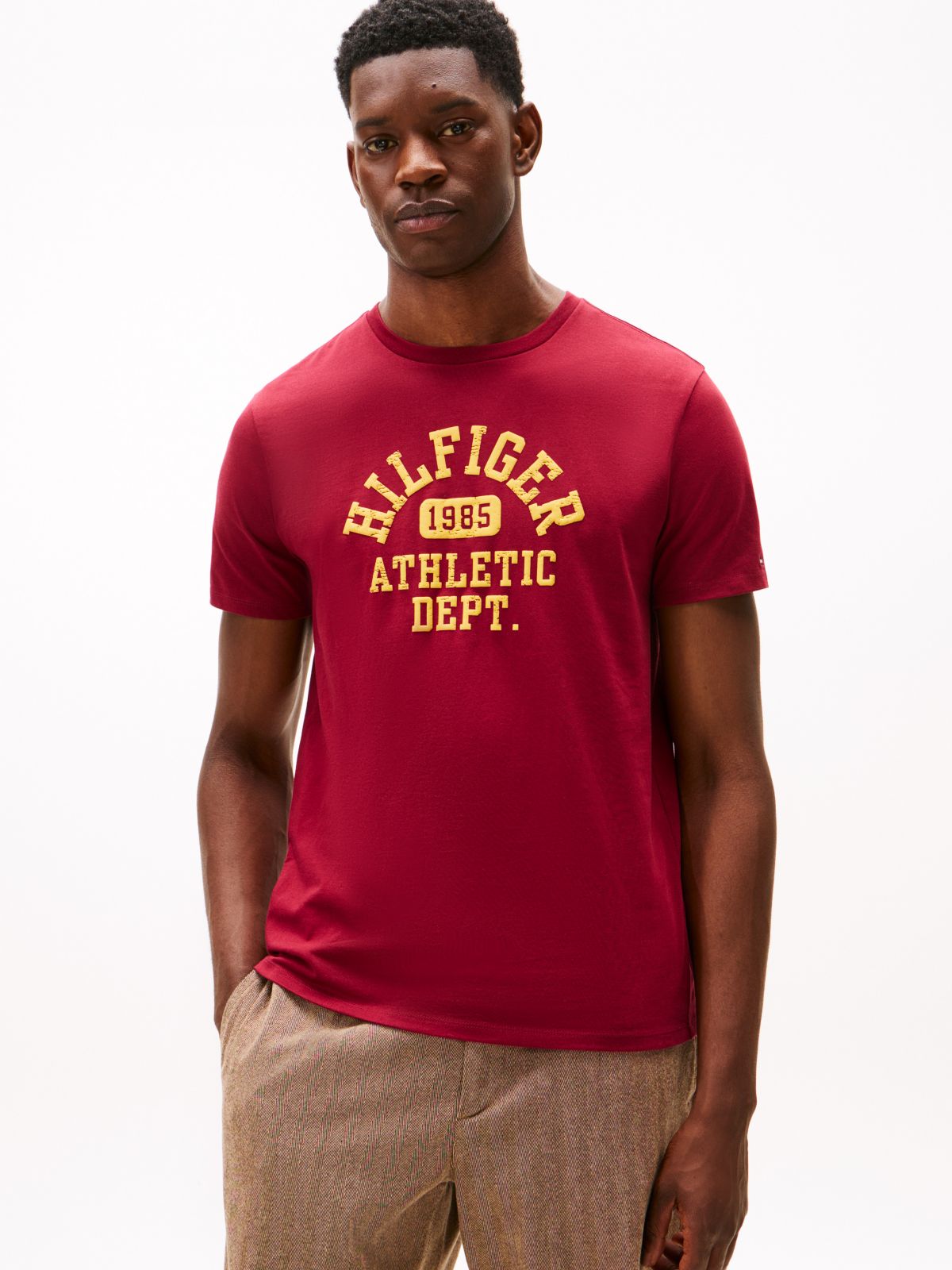 Hilfiger 1985 Athletic Logo T-Shirt — Rouge