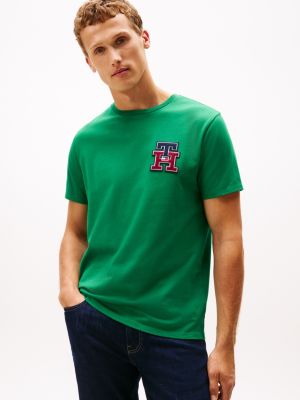 Textured Monogram Logo T-Shirt, Nouveau Green