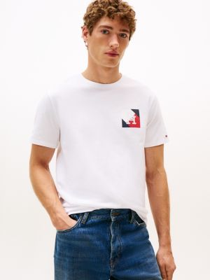 Tommy Box Flag T-Shirt, Optic White