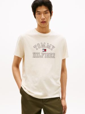 Tommy Varsity Logo T-Shirt, Ivory Heather