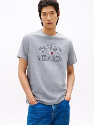 Tommy Varsity Logo T-Shirt, Grey Heather