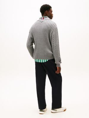 Shawl Collar Cable Knit Sweater | Tommy Hilfiger Canada