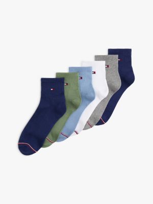 Quarter Top Sock 6-Pack, Preppy Navy/Multi