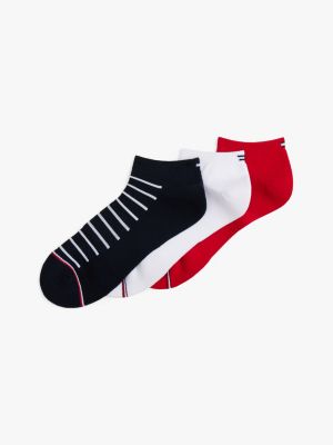 Sport Ankle Sock 3-Pack, Primary Red / Multi