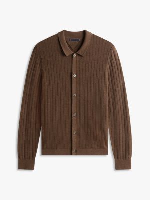 Wool-Blend Collared Cardigan | Tommy Hilfiger USA