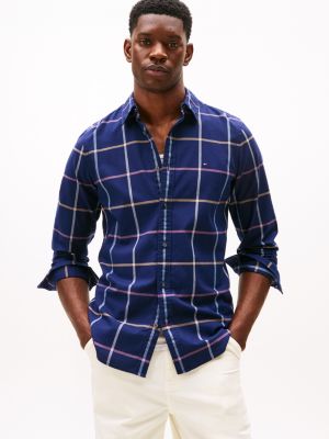 Slim Fit Stretch Oxford Shirt, Navy