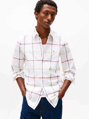 Slim Fit Stretch Oxford Shirt, Ecru