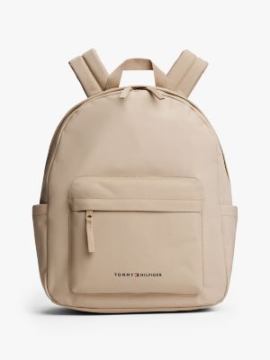 Classic Hilfiger Logo Backpack, Beige