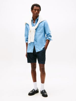 Regular Fit 7" Corduroy Short, Military Denim