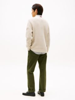 Wool-Blend Waffle-Knit Sweater — Bleached Stone 4