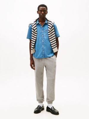 Regular Fit Medium Wash Chambray Shirt | Tommy Hilfiger