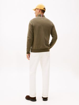 Jacquard Quarter-Zip Sweater | Tommy Hilfiger USA