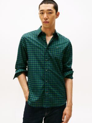 Regular Fit Check Print All-Day Shirt, Deep Evergreen
