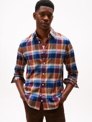 Regular Fit Plaid All-Day Shirt, Carbon Navy Multi