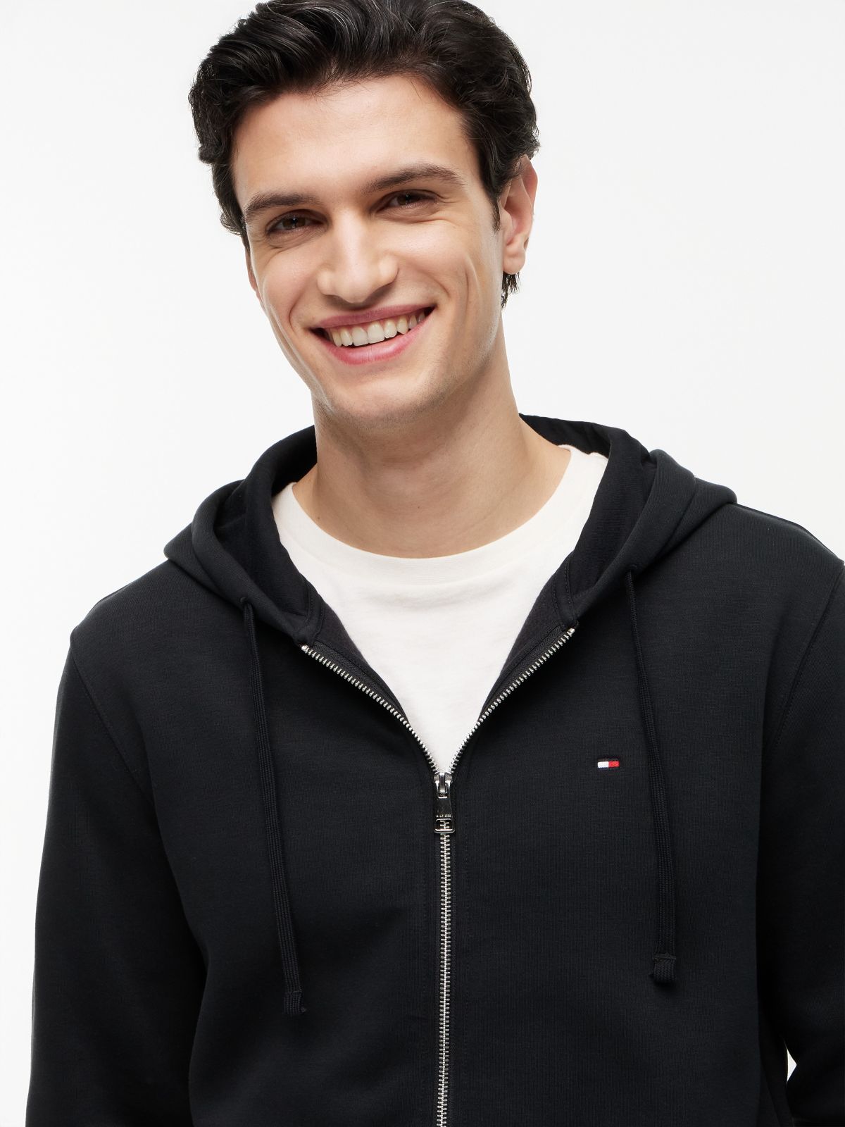 Essential Zip Hoodie — Black