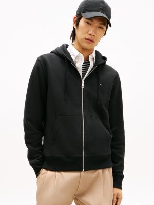 Essential Zip Hoodie, Black
