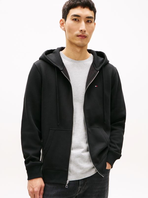 Essential Zip Hoodie — Black