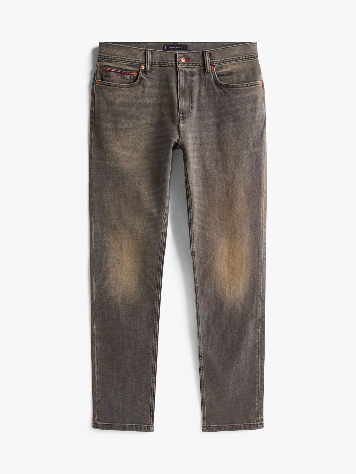Garment Washed Slim Jean — Washed Grey Black
