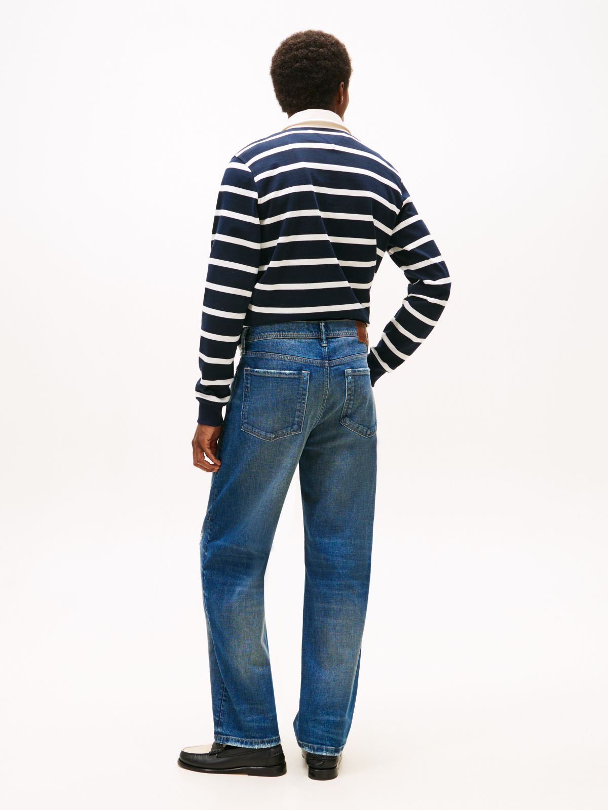 Distressed Loose Jean — Medium Wash