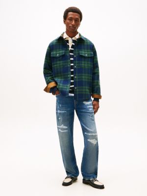 Distressed Loose Fit Jean, Dark Wash