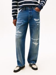 Distressed Loose Jean — Medium Wash 1