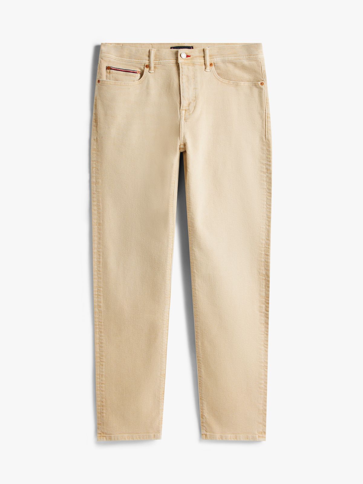 Garment-Dyed Slim Jean — Ivory