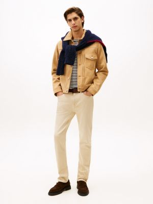 Garment-Dyed Slim Jean, Ivory Pigment Double Dye