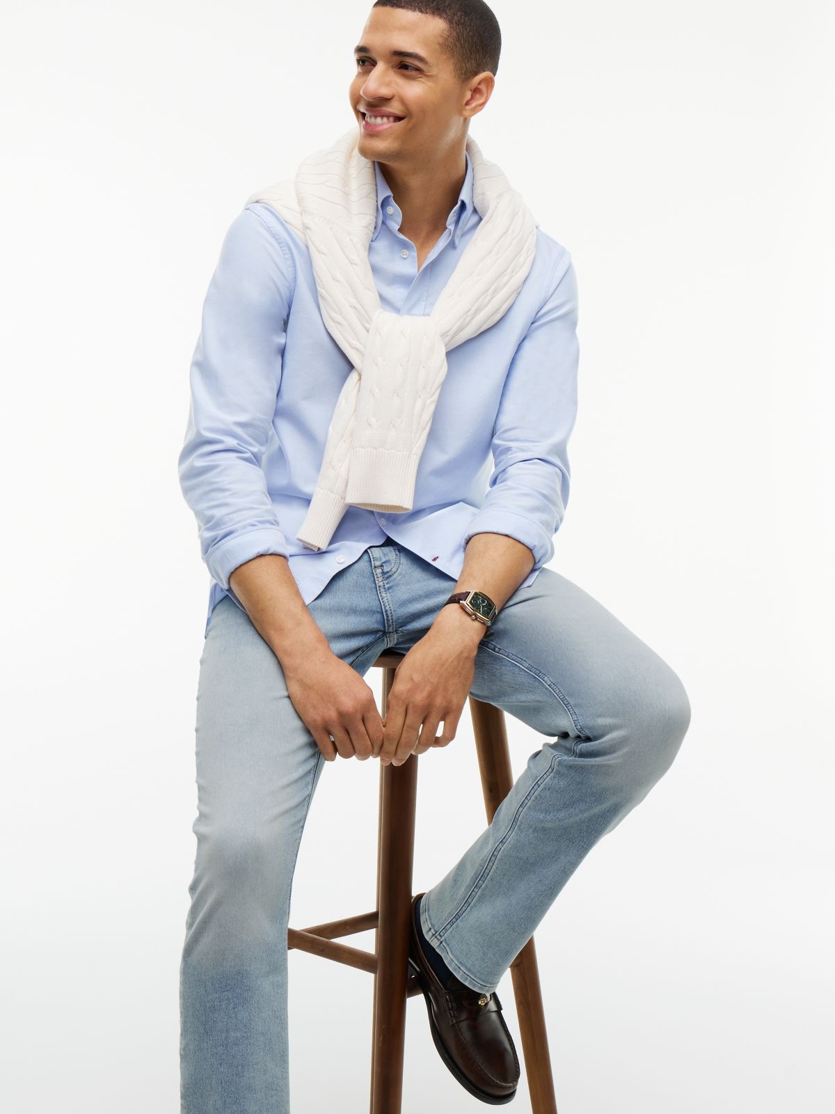 Stretch Straight Jean — Light Wash