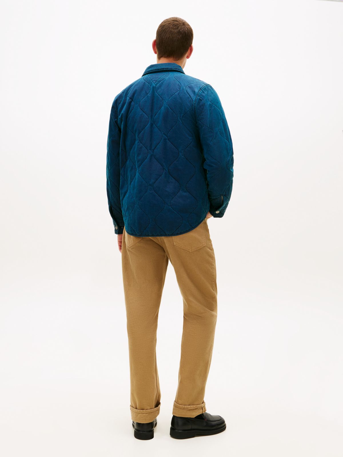 Garment-Dyed Lightweight Quilted Jacket — Navy
