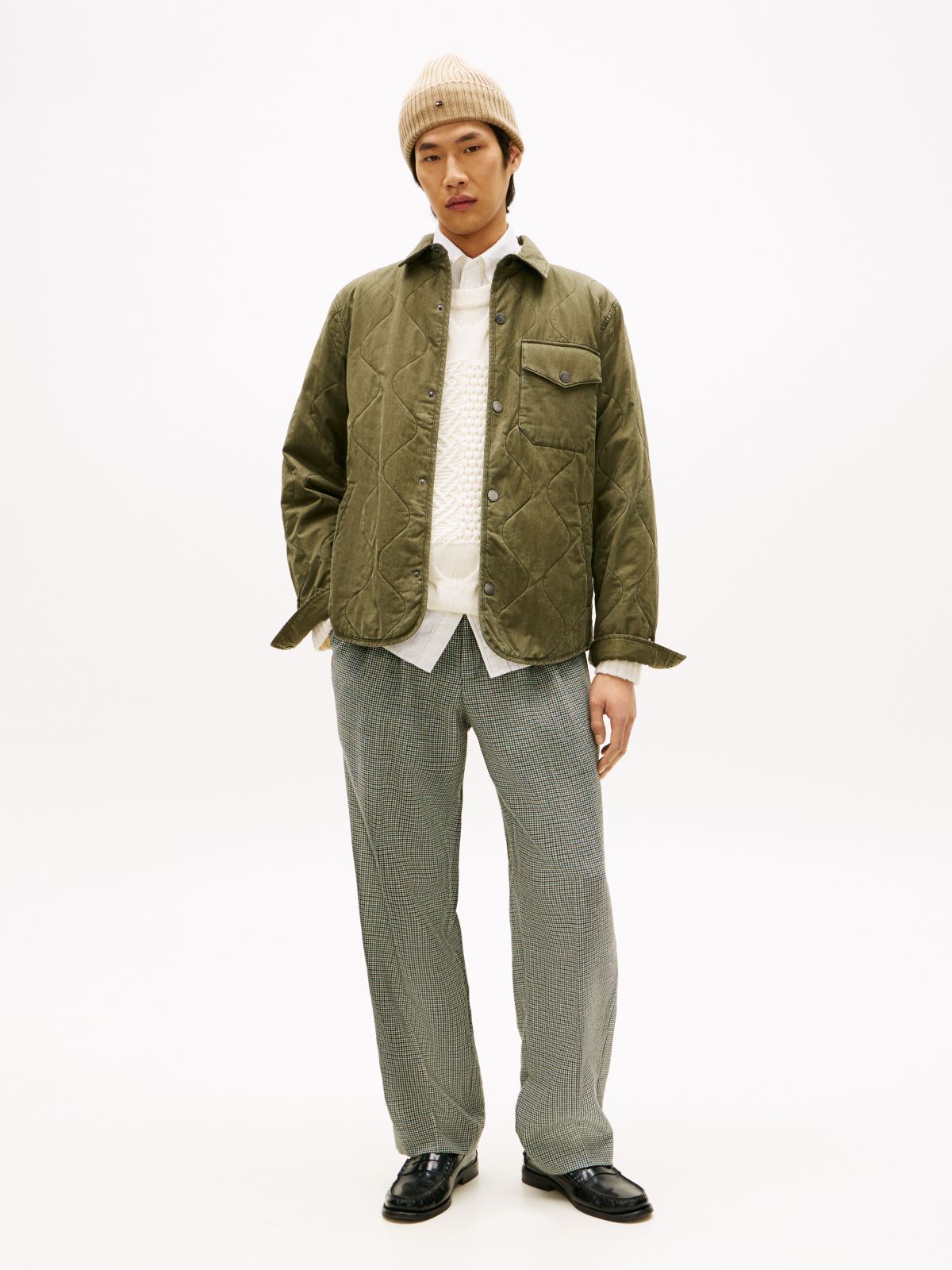 Garment-Dyed Lightweight Quilted Jacket — Army Green