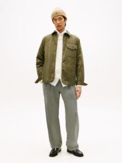 Garment-Dyed Lightweight Quilted Jacket — Army Green 3