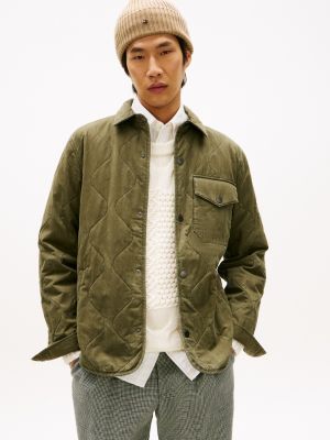 Garment-Dyed Lightweight Quilted Jacket, Army Green
