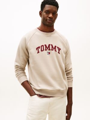 Varsity Tommy Logo Fleece Sweatshirt, Stone