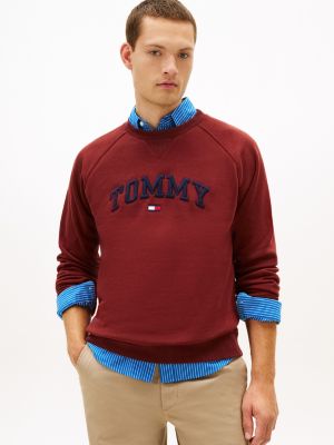 Varsity Tommy Logo Fleece Sweatshirt, Carmine Rust