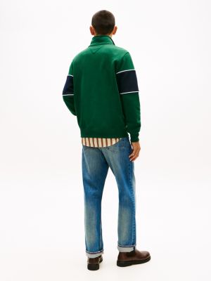 Block Stripe Logo Quarter-Zip Sweatshirt | Tommy Hilfiger