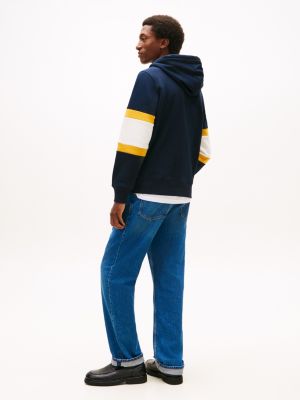 Colorblock Stripe Sleeve Fleece Hoodie | Tommy Hilfiger USA